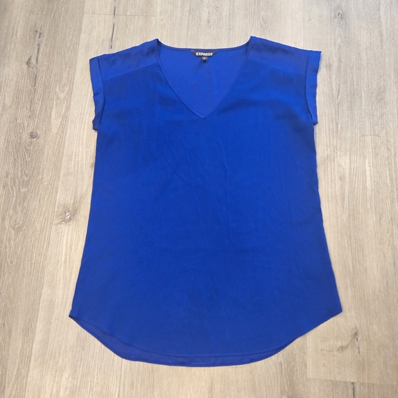 Express Tops - Express Royal Blue Short Sleeve Blouse Womens Size Medium